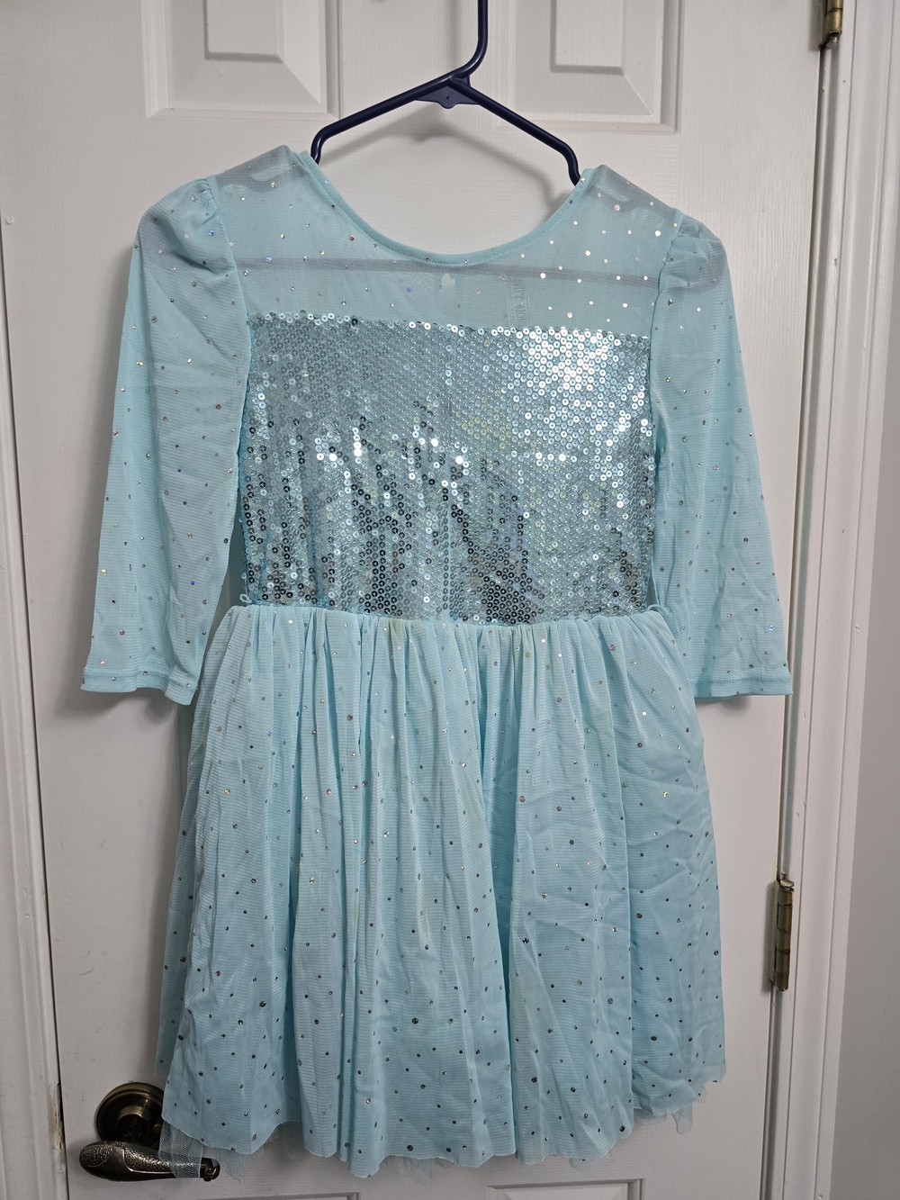 Knitworks Ice Blue Sequin Tulle Dress